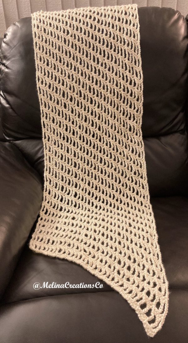 White crochet shawl