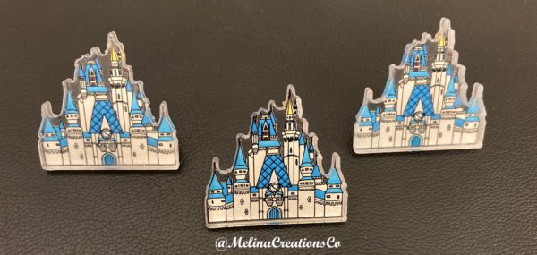 Three Cinderella castle pins