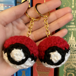 Two Pokeball keychains