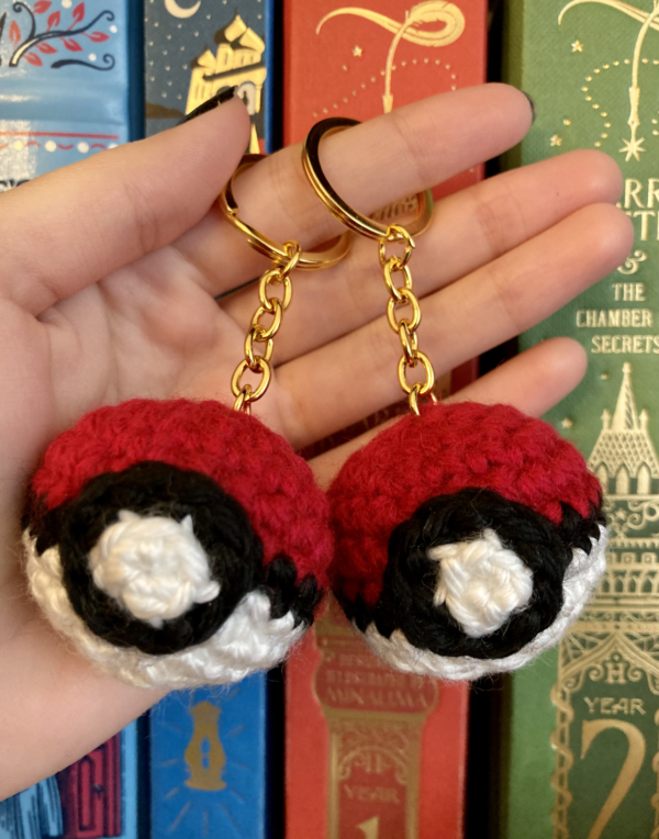 Two Pokeball keychains